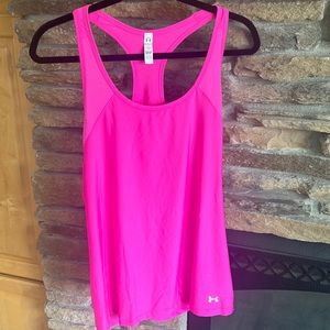 Under Armor fluorescent pink workout tank XL
